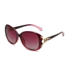 Fox-head sunglasses, diamond-encrusted women's sunglasses, large-framed polarizing glasses, fashionable and elegant, youthful and youthful, driving and traveling Item Picture